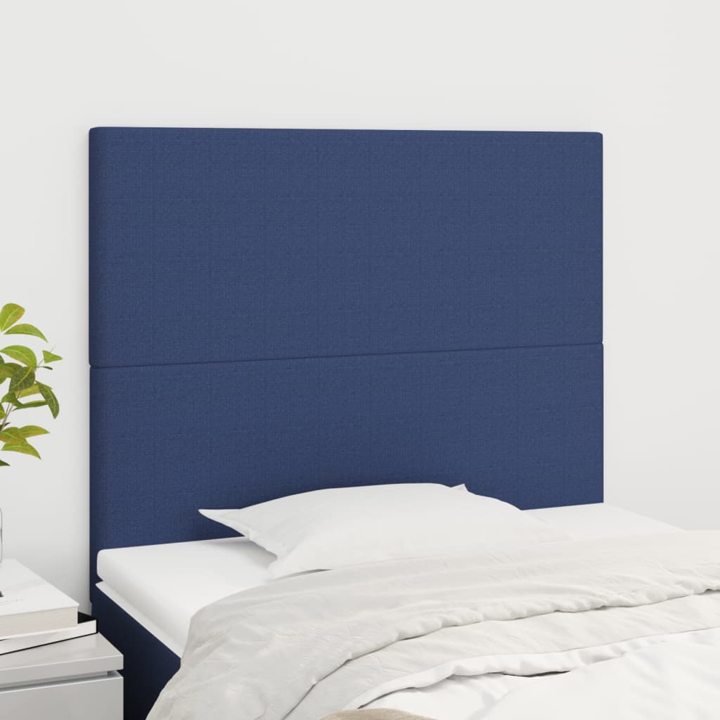 foto del prodotto testiera 2 pz blu 90x5x78 88 cm in tessuto