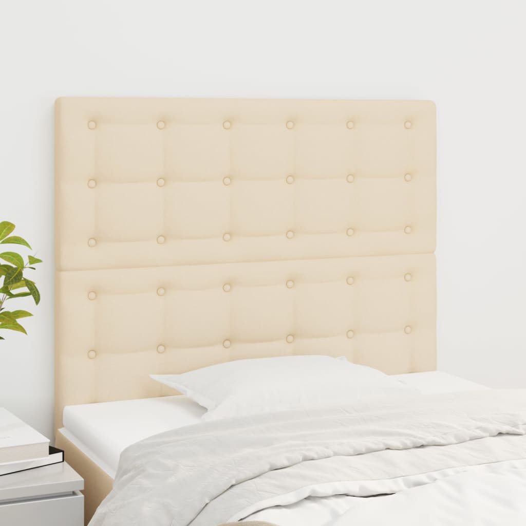 foto del prodotto testiera 2 pz crema 80x5x78 88 cm in tessuto