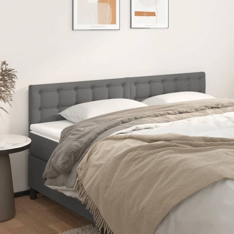 foto del prodotto testiera 2 pz grigio 90x5x78 88 cm in similpelle vidaxl
