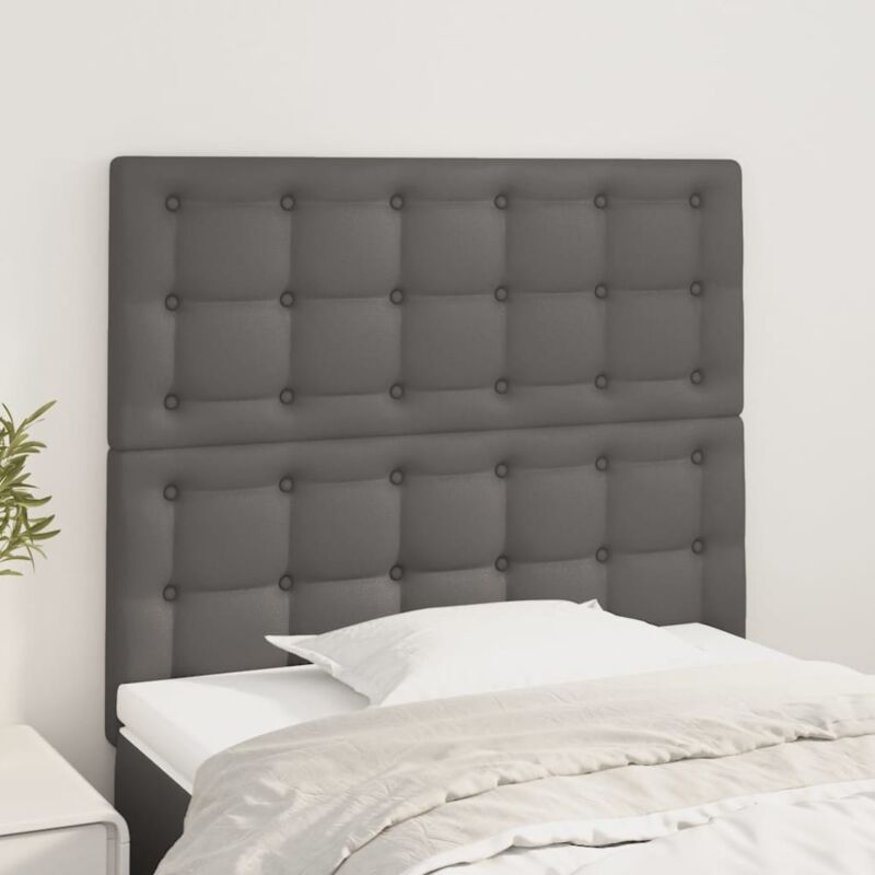 foto del prodotto testiera 2 pz grigio 90x5x78 88 cm in similpelle vidaxl