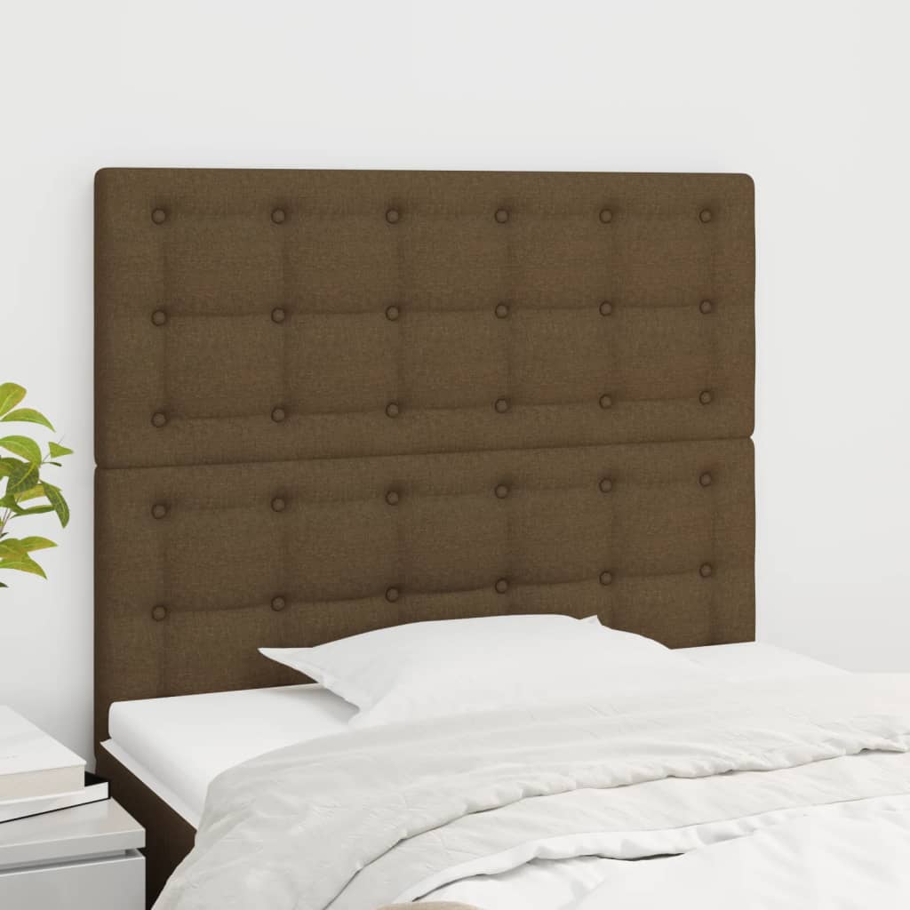 foto del prodotto testiera 2 pz marrone scuro 80x5x78 88 cm in tessuto cod mxl 39434