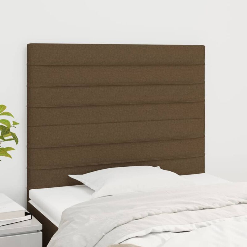 foto del prodotto testiera 2 pz marrone scuro 80x5x78 88 cm in tessuto vidaxl