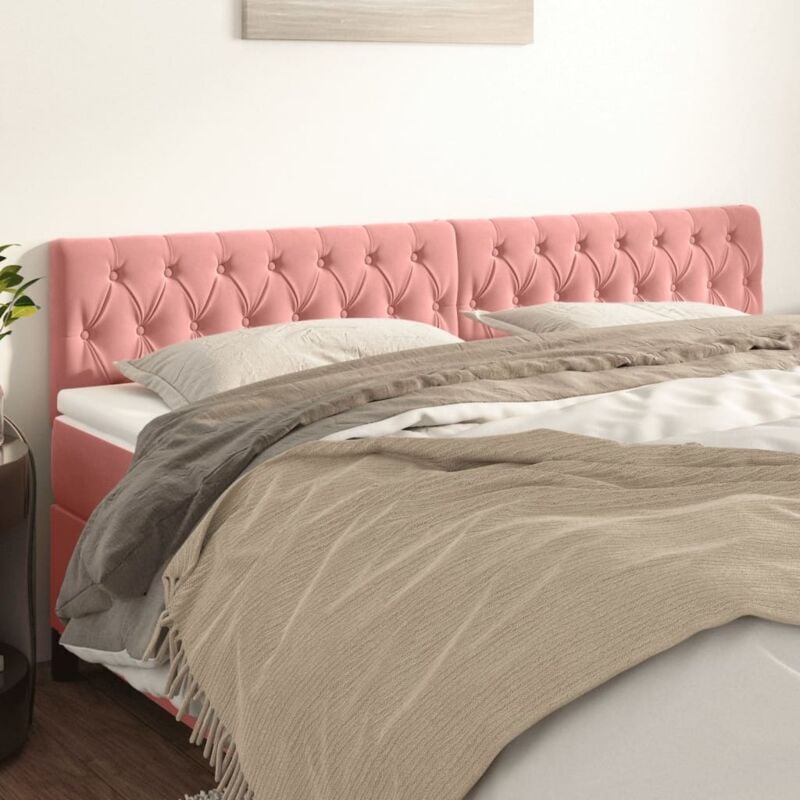 foto del prodotto testiera 2 pz rosa 90x7x78 88 cm in velluto vidaxl