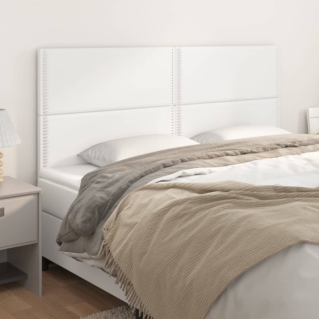 foto del prodotto testiera 4 pz bianca 90x5x78 88 cm in similpelle vidaxl