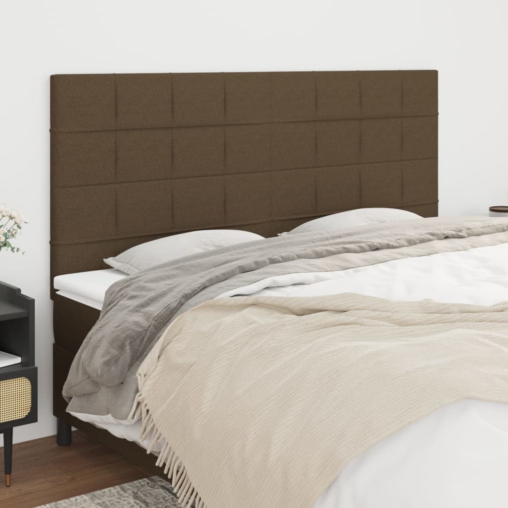 foto del prodotto testiera 4 pz marrone scuro 90x5x78 88 cm in tessuto vidaxl 884248