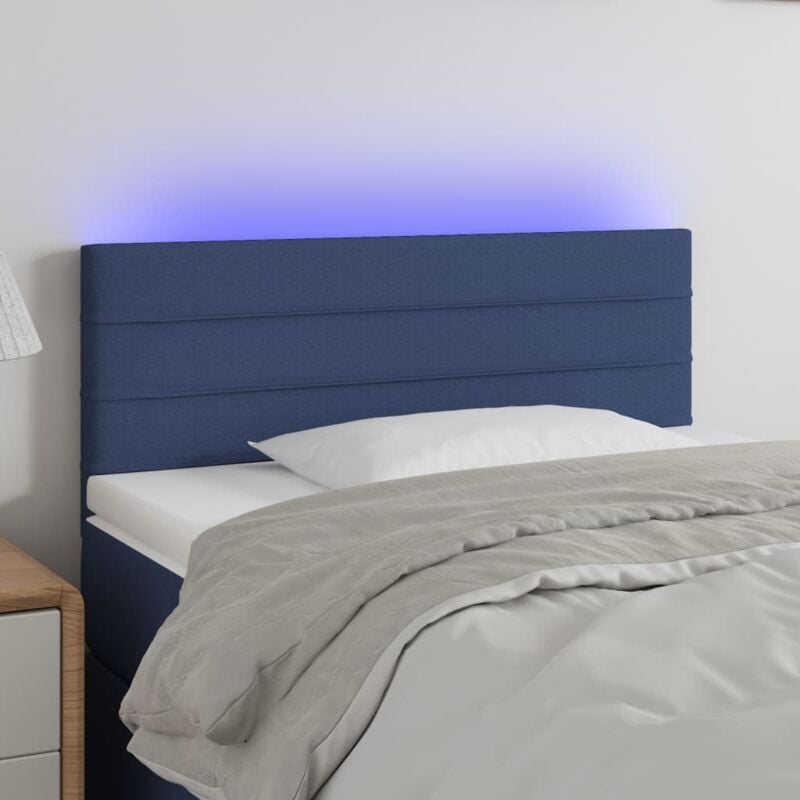foto del prodotto testiera a led blu 80x5x78 88 cm in tessuto vidaxl