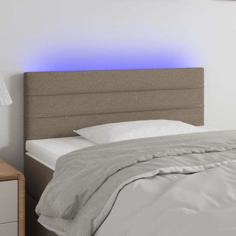 foto del prodotto testiera a led tortora 100x5x78 88 cm in tessuto vidaxl