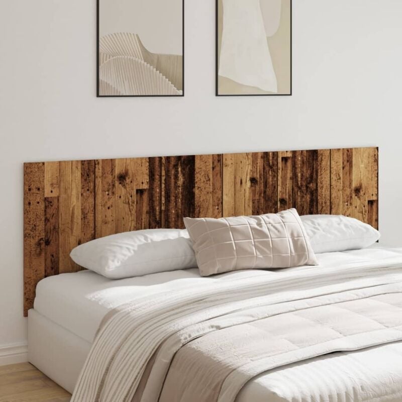 foto del prodotto testiera a parete legno antico 240x1,5x80 cm in truciolato vidaxl