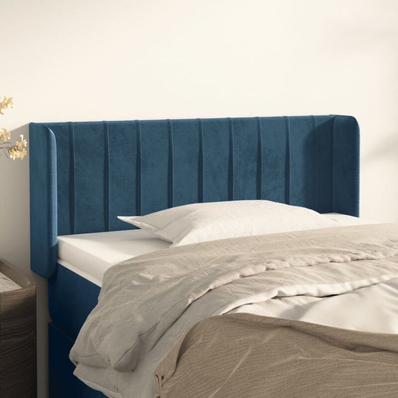 foto del prodotto testiera ad orecchio blu scuro 83x16x78 88 cm in velluto vidaxl