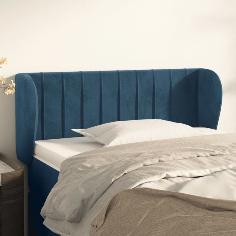foto del prodotto testiera ad orecchio blu scuro 83x23x78 88 cm in velluto vidaxl