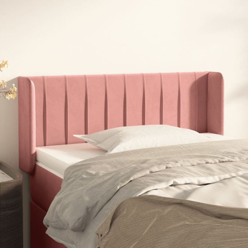 foto del prodotto testiera ad orecchio rosa 83x16x78 88 cm in velluto vidaxl
