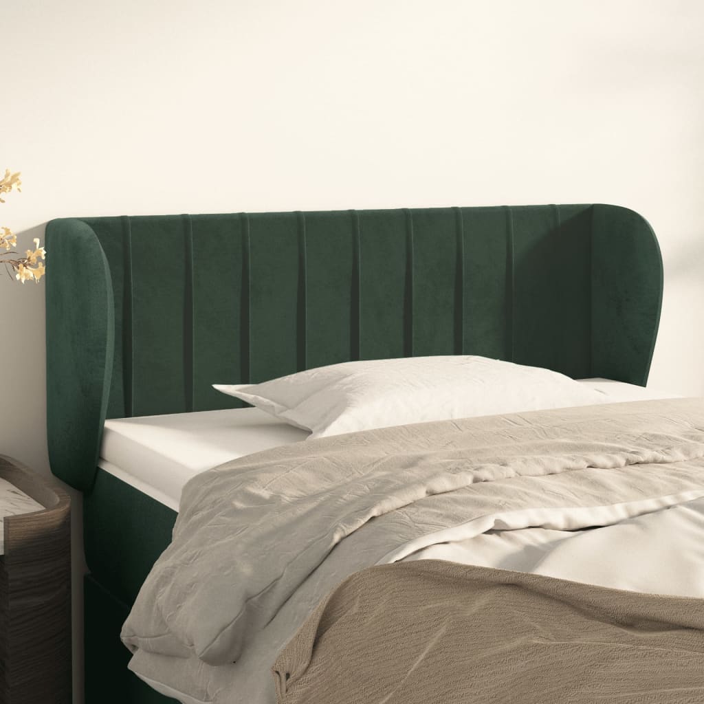 foto del prodotto testiera ad orecchio verde scuro 93x23x78 88 cm in velluto cod mxl 48049