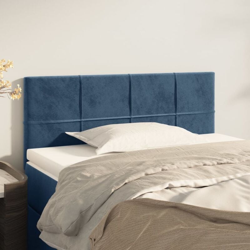 foto del prodotto testiera blu scuro 80x5x78 88 cm in velluto vidaxl