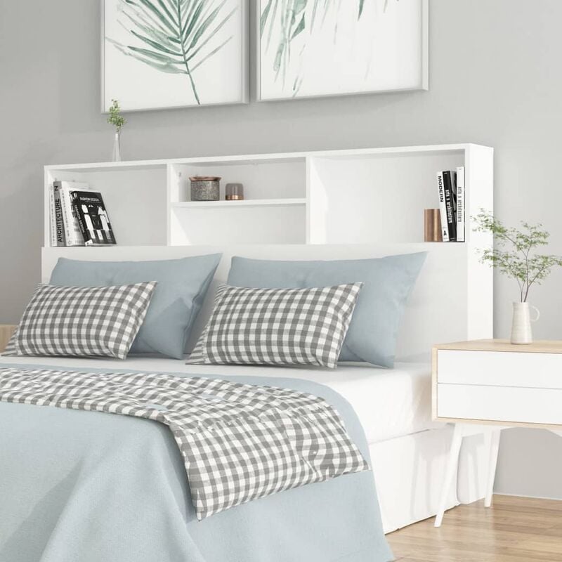 foto del prodotto testiera con contenitore elegant testate e armadi con contenitore bianco 160x19x103,5 cm bv477503 bonnevie