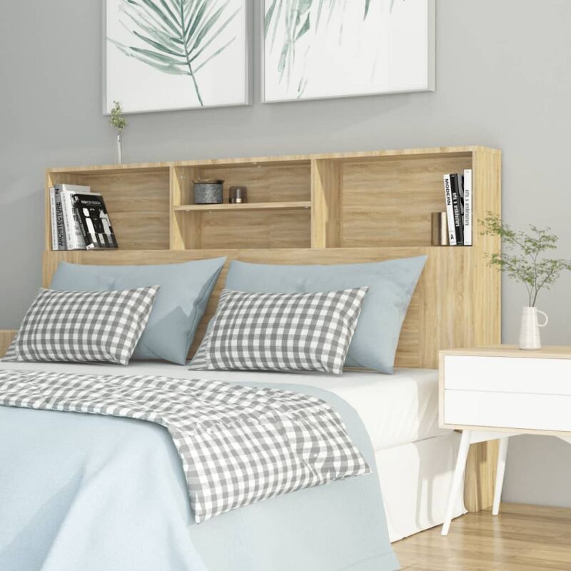 foto del prodotto testiera con contenitore elegant testate e armadi rovere sonoma 160x19x103,5 cm bv156711 bonnevie