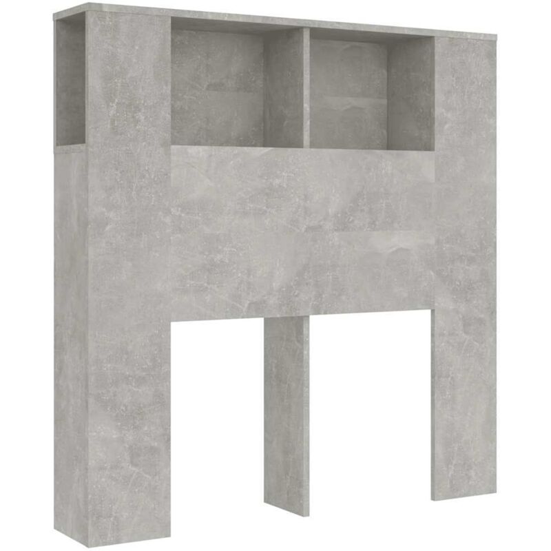 foto del prodotto testiera con scomparti grigio cemento 100x18,5x104,5cm vidaxl