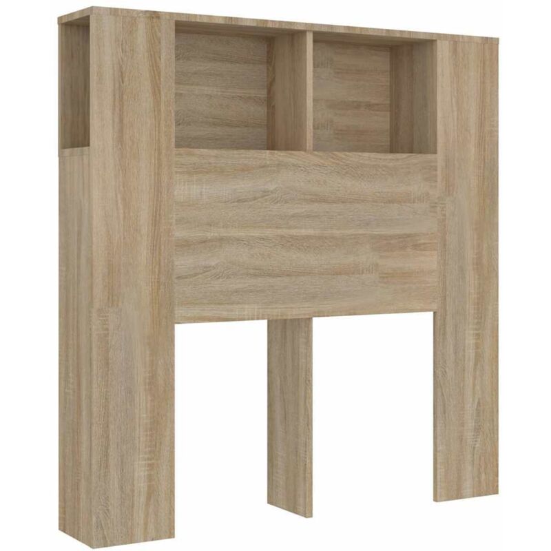 foto del prodotto testiera con scomparti rovere sonoma 100x18,5x104,5 cm vidaxl