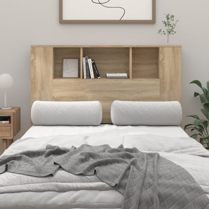 foto del prodotto testiera con scomparti,testata del letto,schienale del letto rovere sonoma 120x18,5x104,5 cm cnwi350580 bonnevie