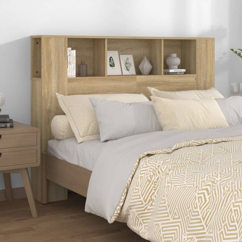 foto del prodotto testiera con scomparti,testata del letto,schienale del letto rovere sonoma 140x18,5x104,5 cm cnwi486679 bonnevie