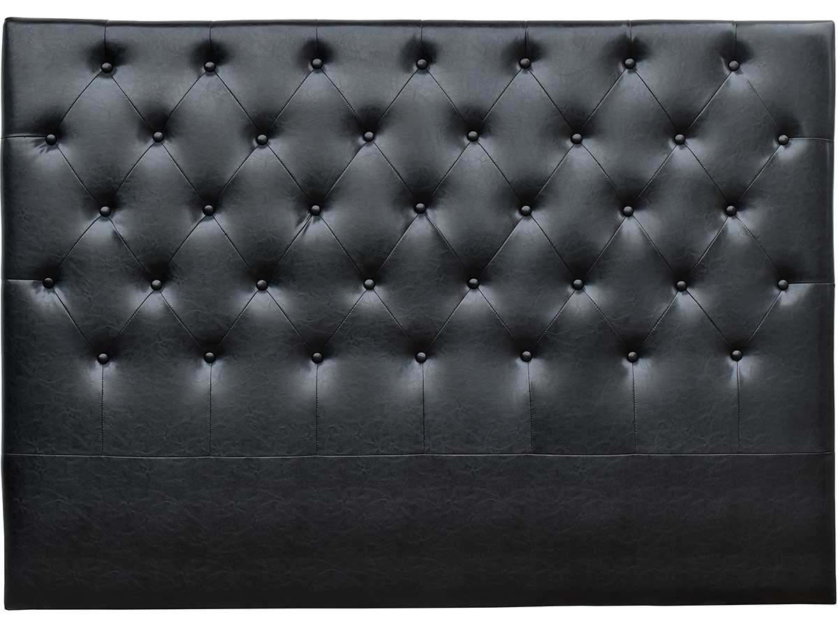 foto del prodotto testiera del letto imbottita 169 cm d co in pvc nero