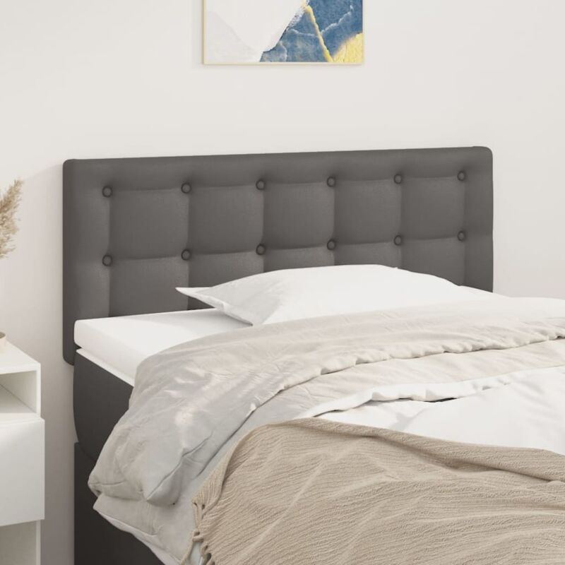 foto del prodotto testiera grigio 90x5x78 88 cm in similpelle vidaxl