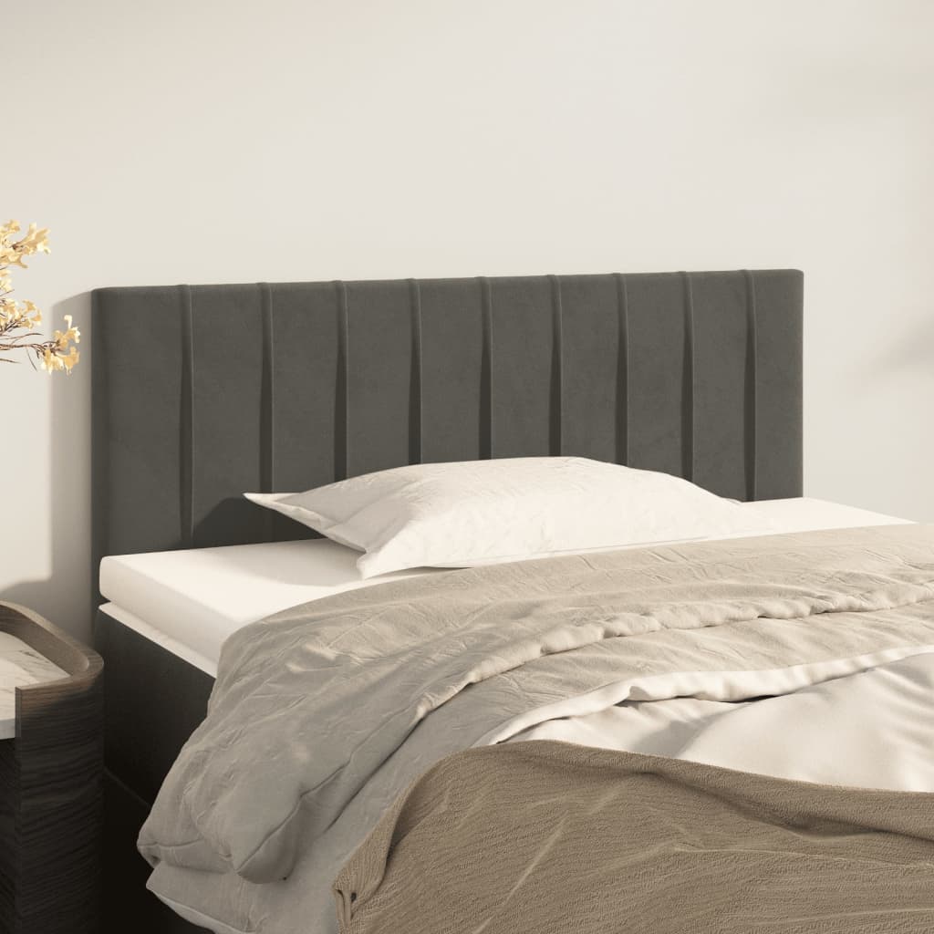 foto del prodotto testiera grigio scuro 80x5x78 88 cm in velluto cod mxl 49319