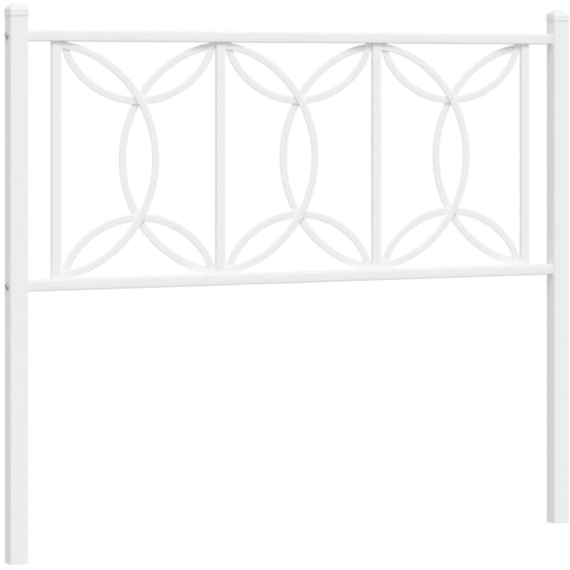 foto del prodotto testiera in metallo bianco 107 cm vidaxl