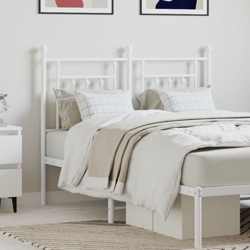 foto del prodotto testiera in metallo bianco 120 cmcod mxl 105793