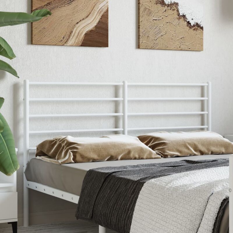 foto del prodotto testiera in metallo bianco 160 cm vidaxl