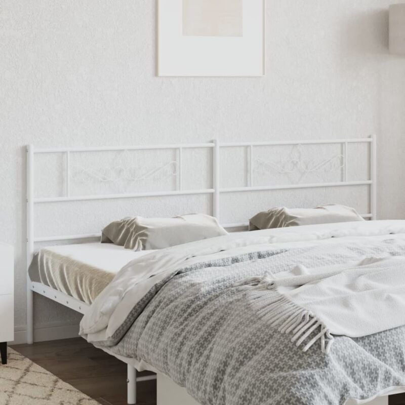 foto del prodotto testiera in metallo bianco 180 cm vidaxl