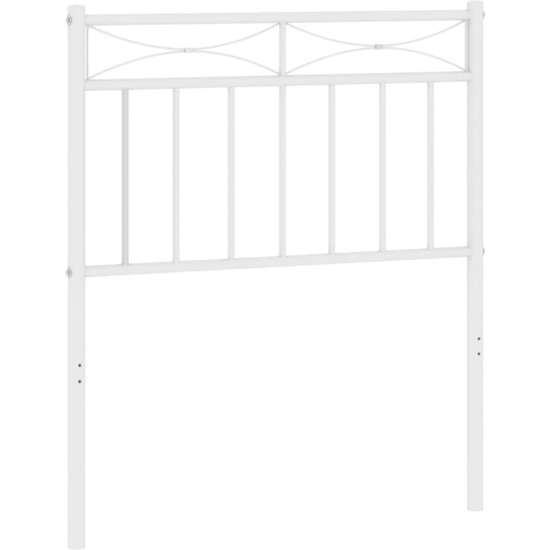 foto del prodotto testiera in metallo bianco 75 cm vidaxl