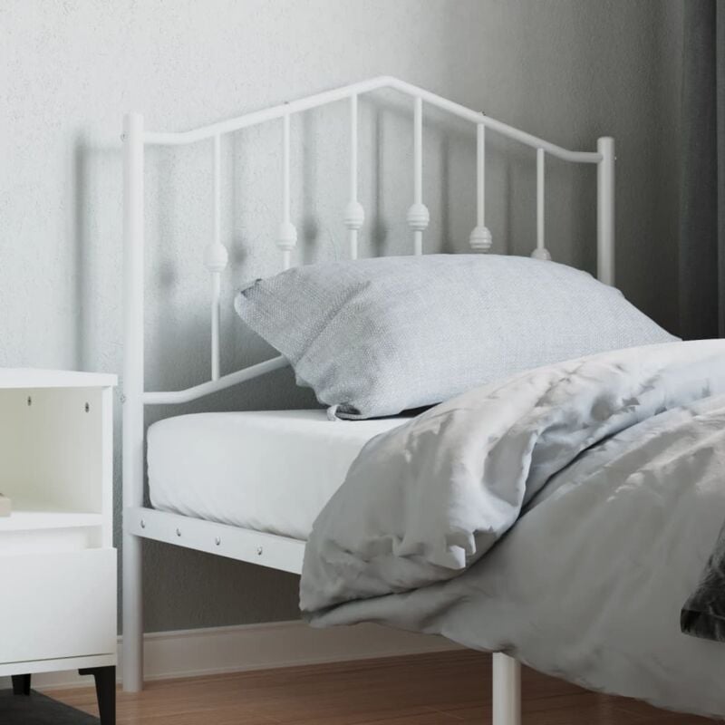 foto del prodotto testiera in metallo bianco 90 cm vidaxl