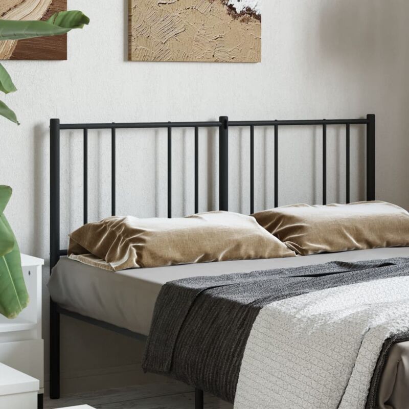 foto del prodotto testiera in metallo nero 120 cm vidaxl