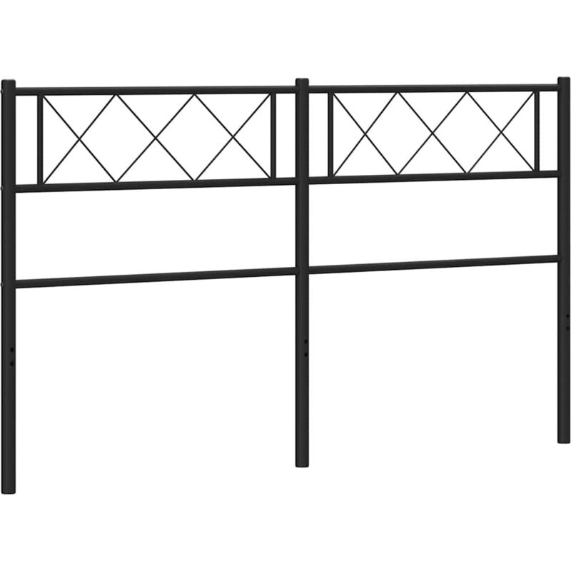 foto del prodotto testiera in metallo nero 135 cm vidaxl