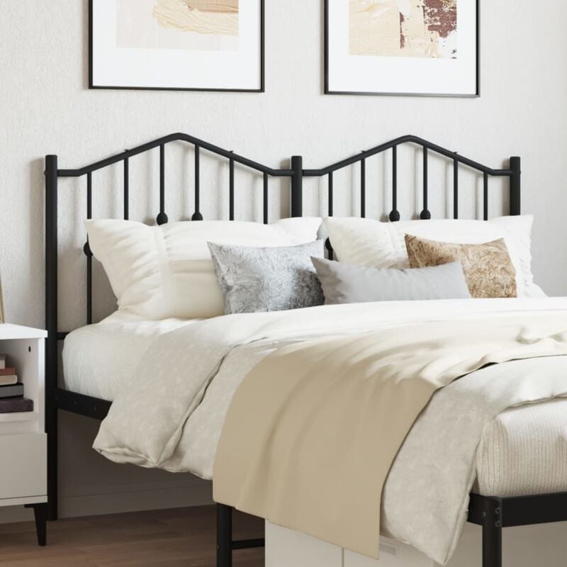 foto del prodotto testiera in metallo nero 140 cm vidaxl