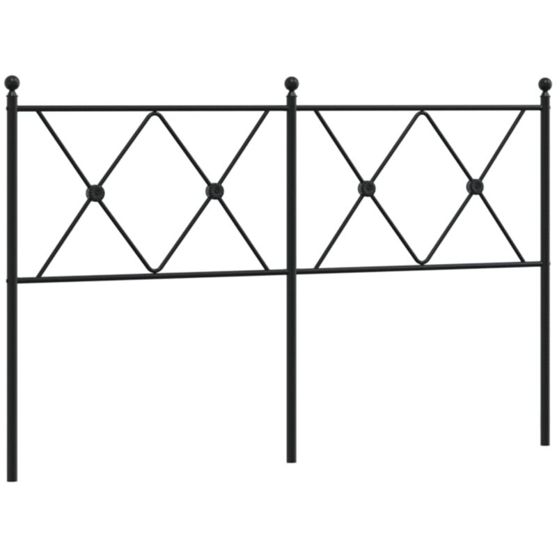 foto del prodotto testiera in metallo nero 140 cm vidaxl