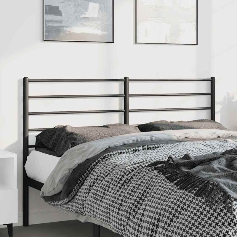foto del prodotto testiera in metallo nero 150 cm vidaxl