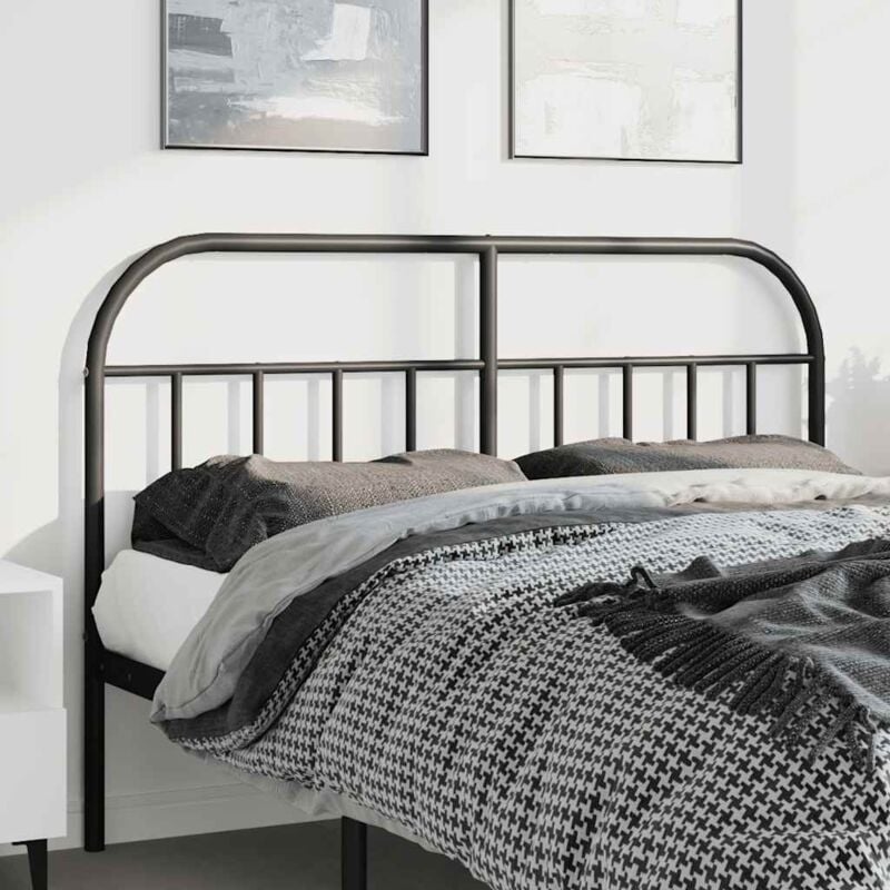 foto del prodotto testiera in metallo nero 150 cm vidaxl