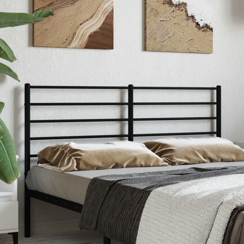 foto del prodotto testiera in metallo nero 160 cm vidaxl