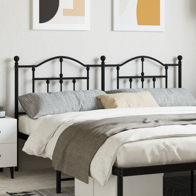 foto del prodotto testiera in metallo nero 160 cm vidaxl