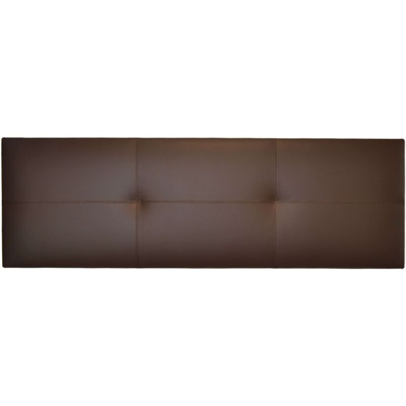 foto del prodotto testiera isabella per letto matrimoniale in similpelle color cioccolato 165x52