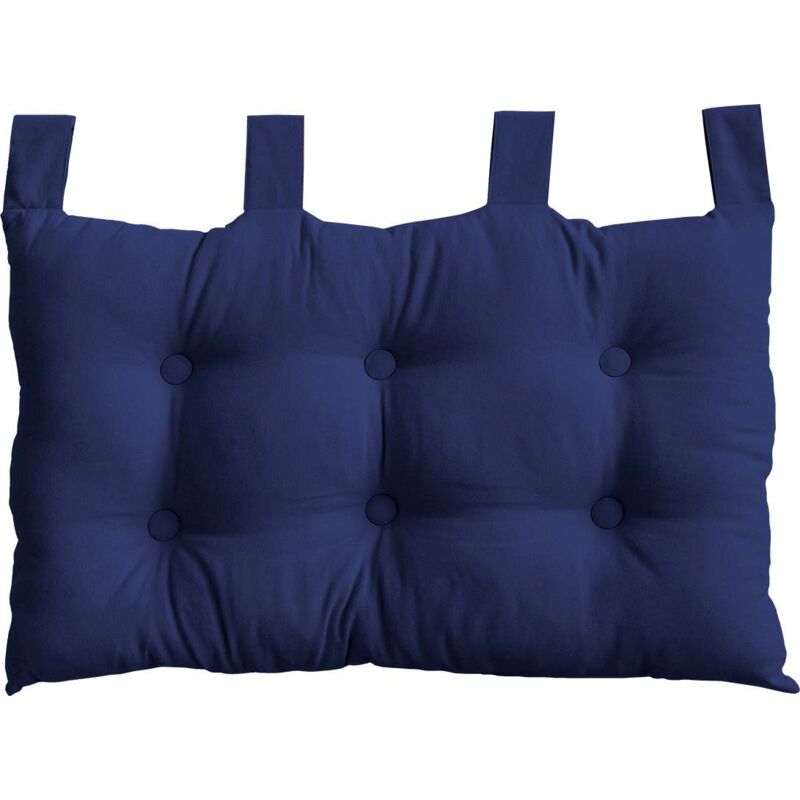 foto del prodotto testiera letto a cuscino, in cotone, 70 x 45 cm, blu enjoy home