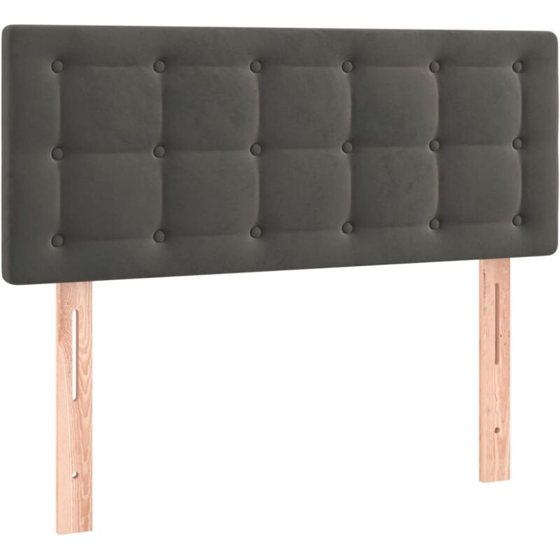 foto del prodotto testiera letto accessorio arredo camera da letto 100 x 5 x 78 88 cm tessuto in velluto grigio scuro tdl0203191