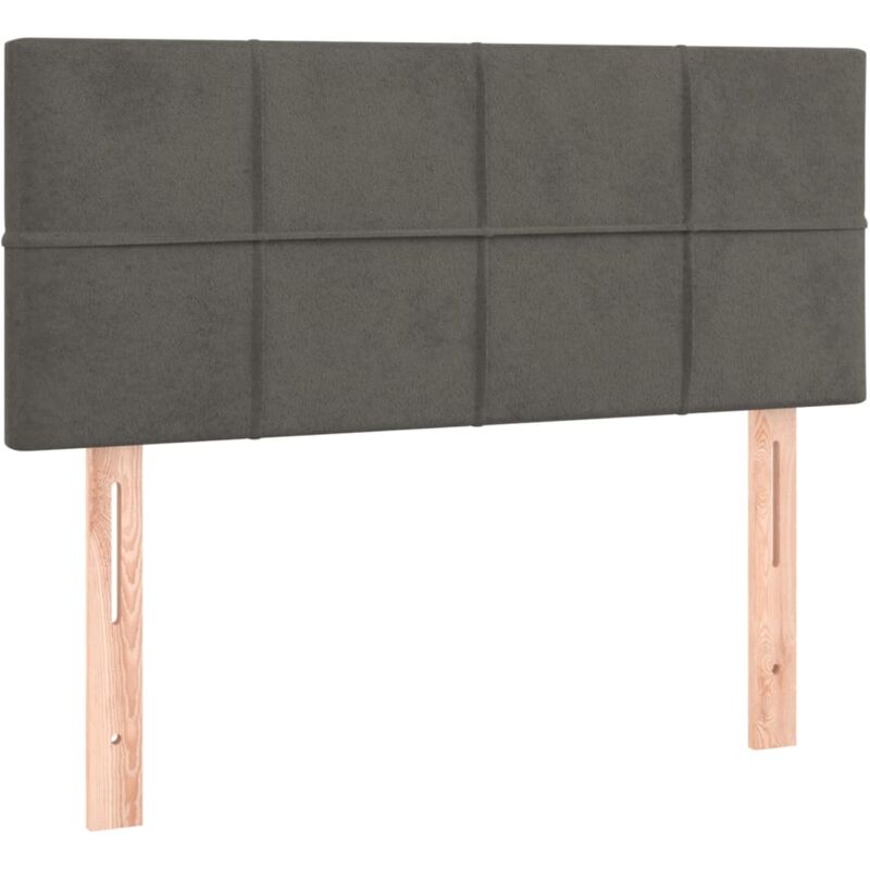 foto del prodotto testiera letto accessorio arredo camera da letto 80 x 5 x 78 88 cm tessuto in velluto grigio scuro tdl0203176
