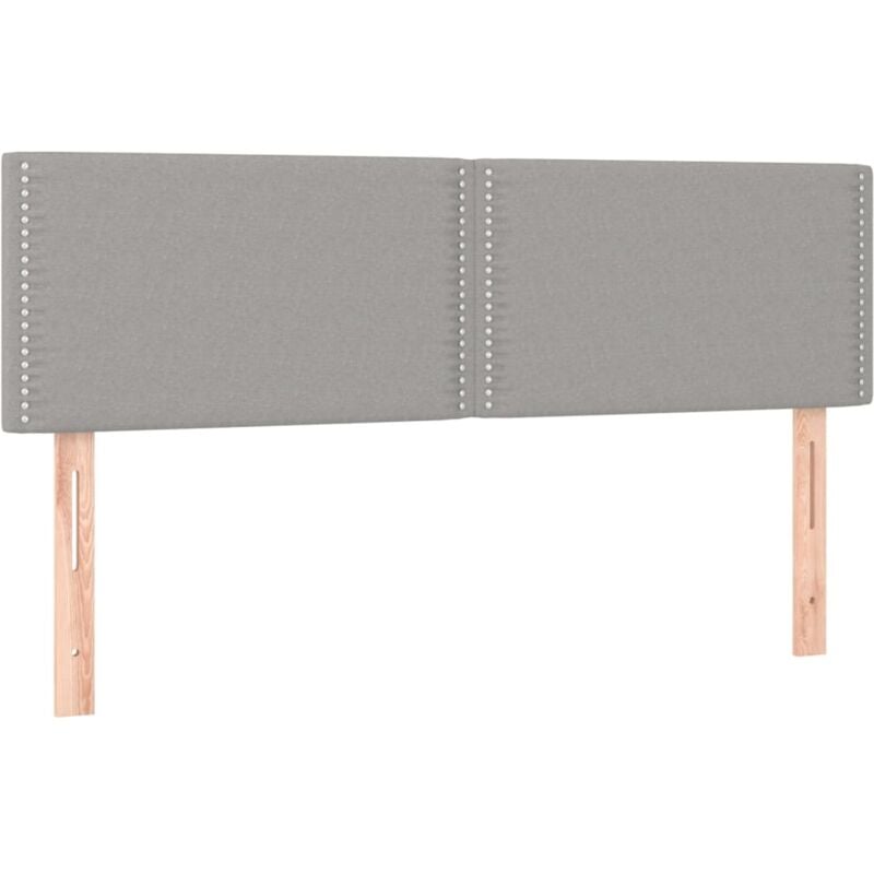 foto del prodotto testiera letto accessorio mobile camera da letto in 2 parti 72 x 5 x 78 88 cm tessuto grigio chiaro tdl0206431