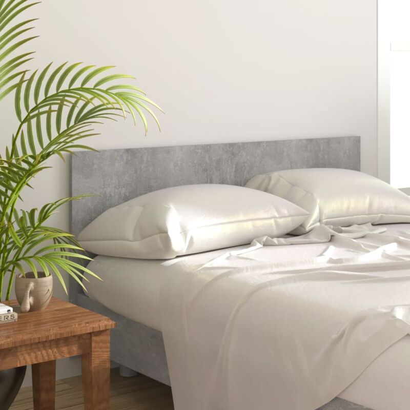 foto del prodotto testiera letto grigio cemento 160x1,5x80cm in legno multistrato