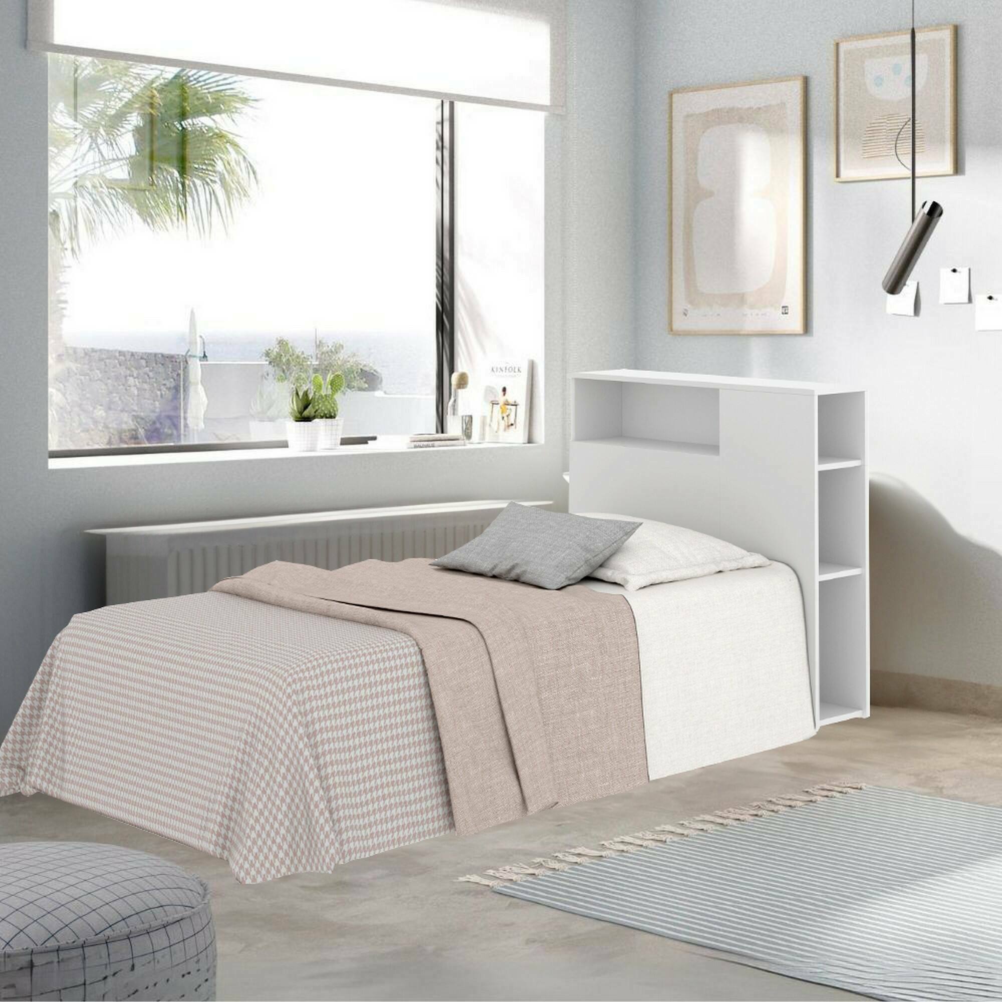 foto del prodotto testiera letto haitang, spalliera, testata per camera da letto, poggiatesta, 23x99 h96 cm, bianco