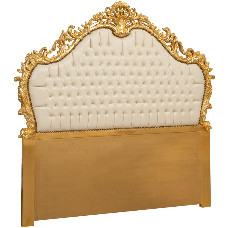 foto del prodotto testiera letto matrimoniale imbottita in pelle 172x7x170 testata letto matrimoniale trapuntata in legno spalliera letto barocco