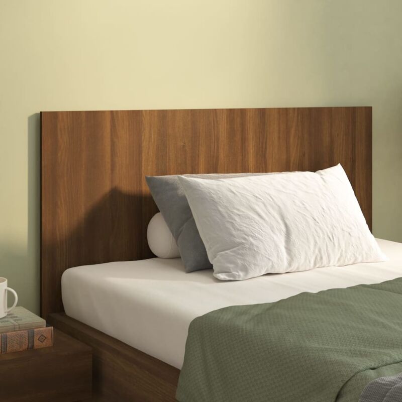 foto del prodotto testiera letto rovere marrone 120x1,5x80cm in legno multistrato vidaxl