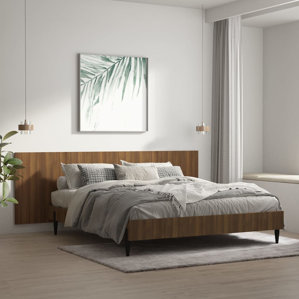 foto del prodotto testiera letto rovere marrone 240x1,5x80 cm legno multistrato cod mxl 49760